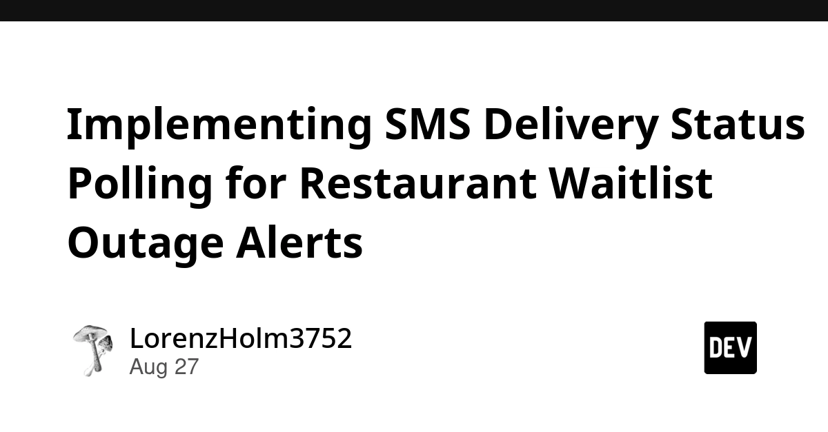 SMS API for Outage Alerts: Poll Delivery Status, Don't Rely on Webhooks