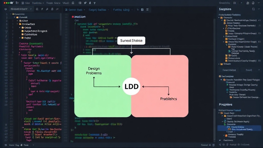 Diagram illustrating the relationship between business problems and design pattern solutions.