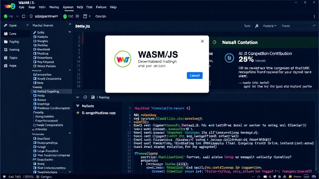 Browser interface showing WASM/JS AI computation contribution status