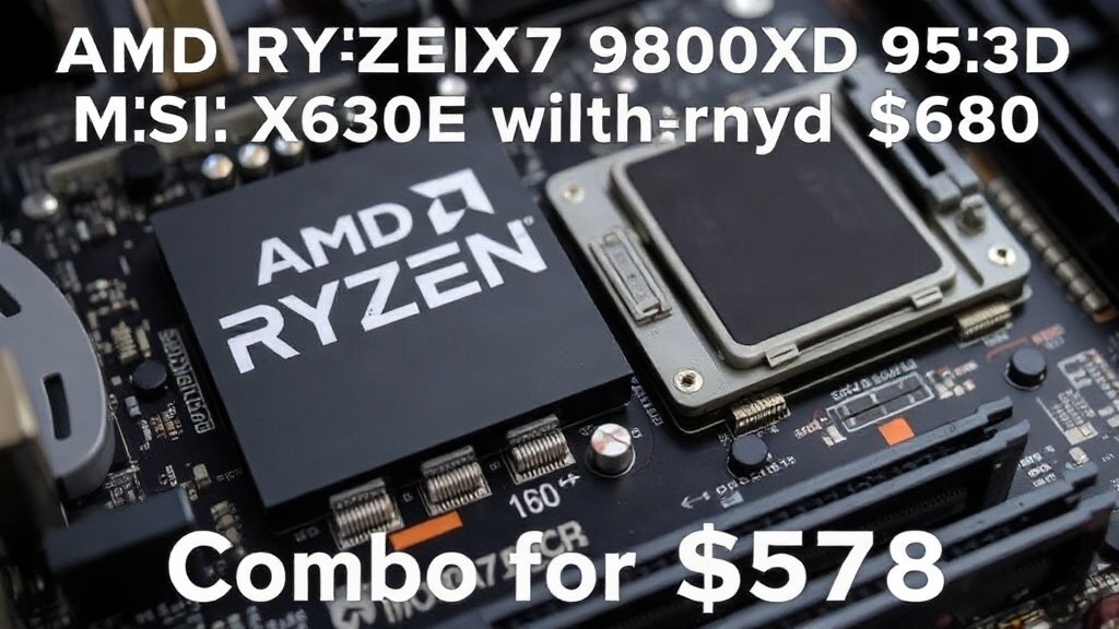 AMD Ryzen 7 9800X3D processor alongside an MSI X670E motherboard
