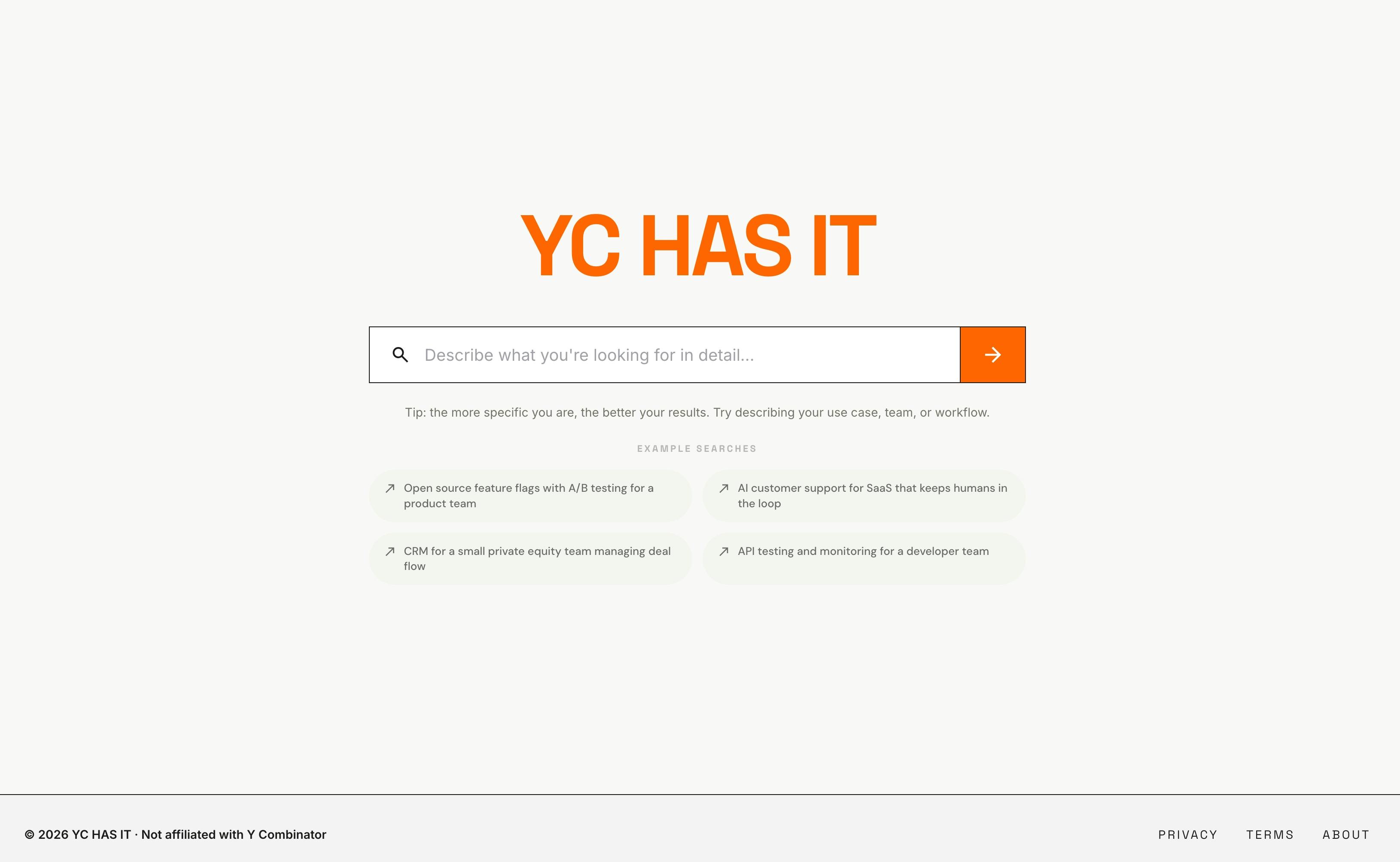YC Has It Launches to Map Problems to Y Combinator Startups