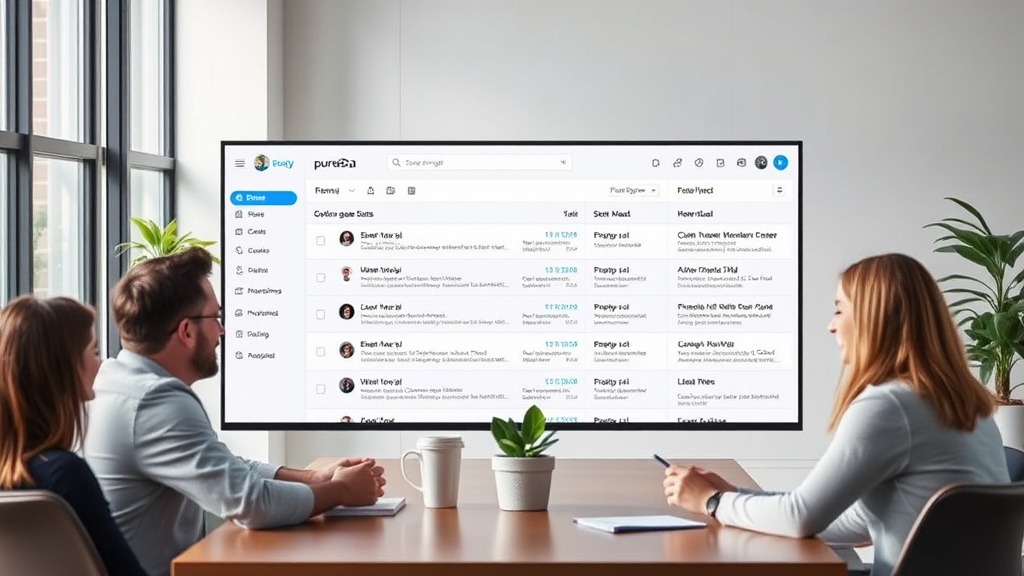 PureBox.ai dashboard showing a summary of incoming emails with suggested actions for user review