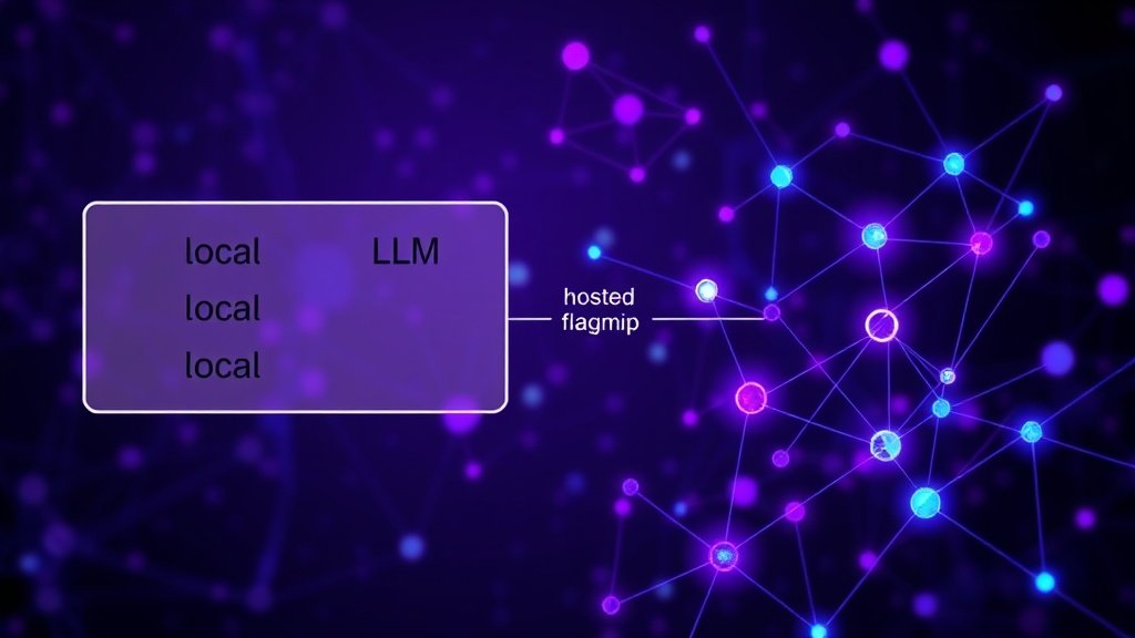 Diagram illustrating the LLM cascade from local models to hosted flagship in RAG