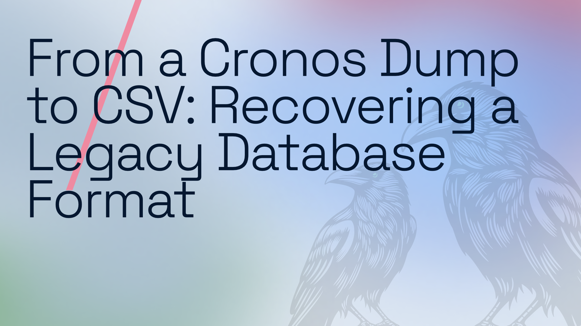 Reverse Engineering CronosDB Storage Format for Data Migration