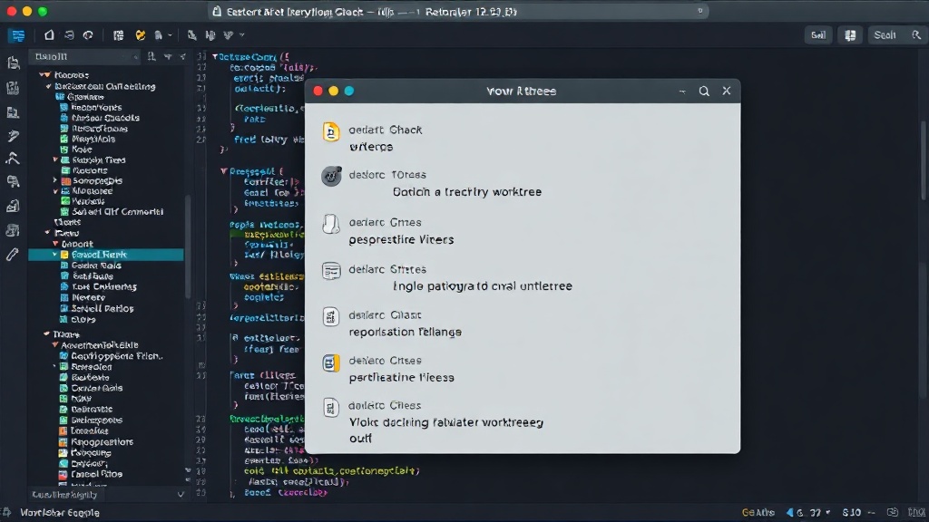 Illustrating multiple Git worktrees checked out from a single repository