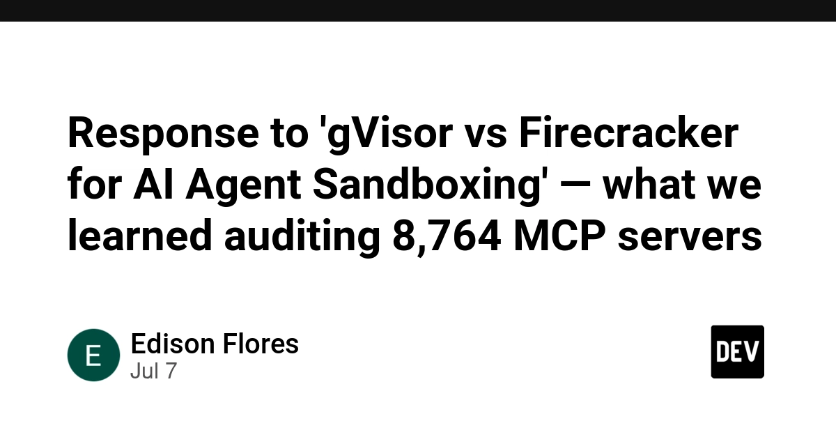 gVisor Production Audit: 5-10% Overhead Confirmed on 8,764 MCP Servers