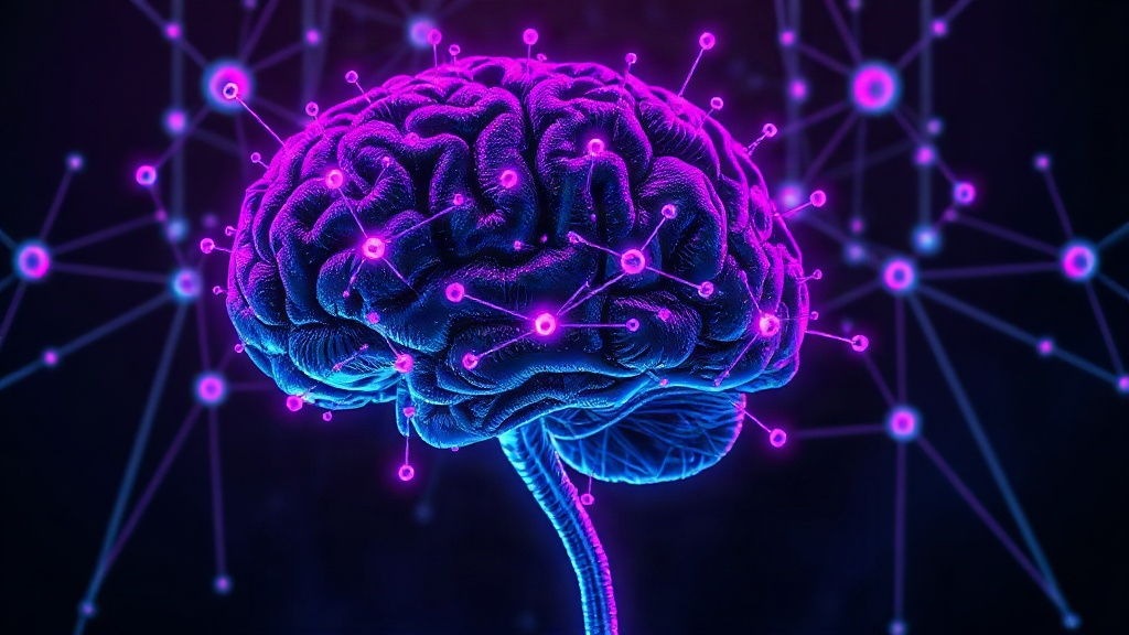 Conceptual image depicting a human brain merging with AI circuitry, symbolizing the debate.