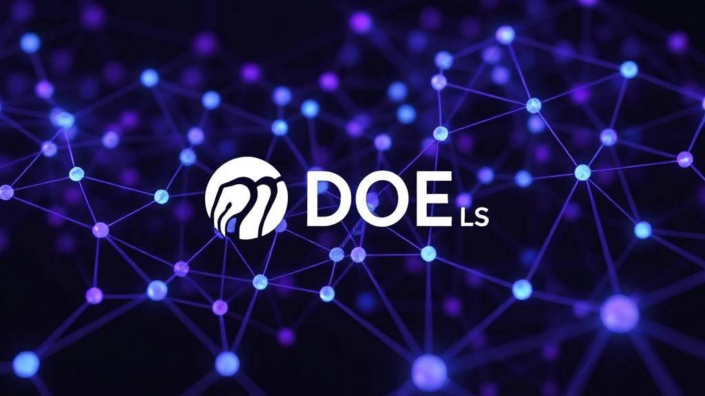 DOE labs logo with AI network overlay signifying research collaboration
