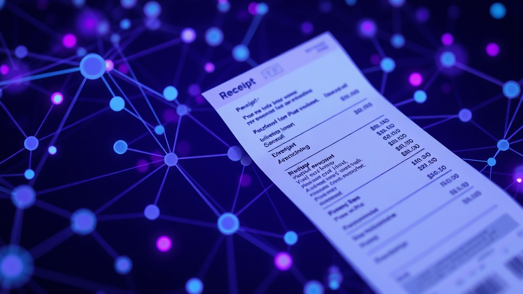 AI processing a photo of a receipt to extract expense data