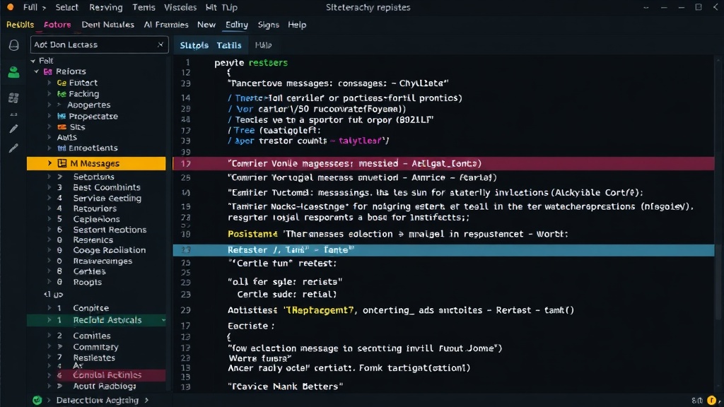 Screenshot showing a Git editor with commit messages being edited during interactive rebase