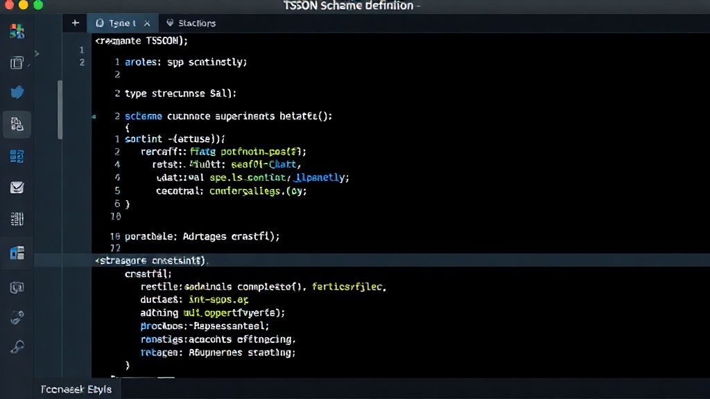 TSON schema definition example showing type and structure constraints