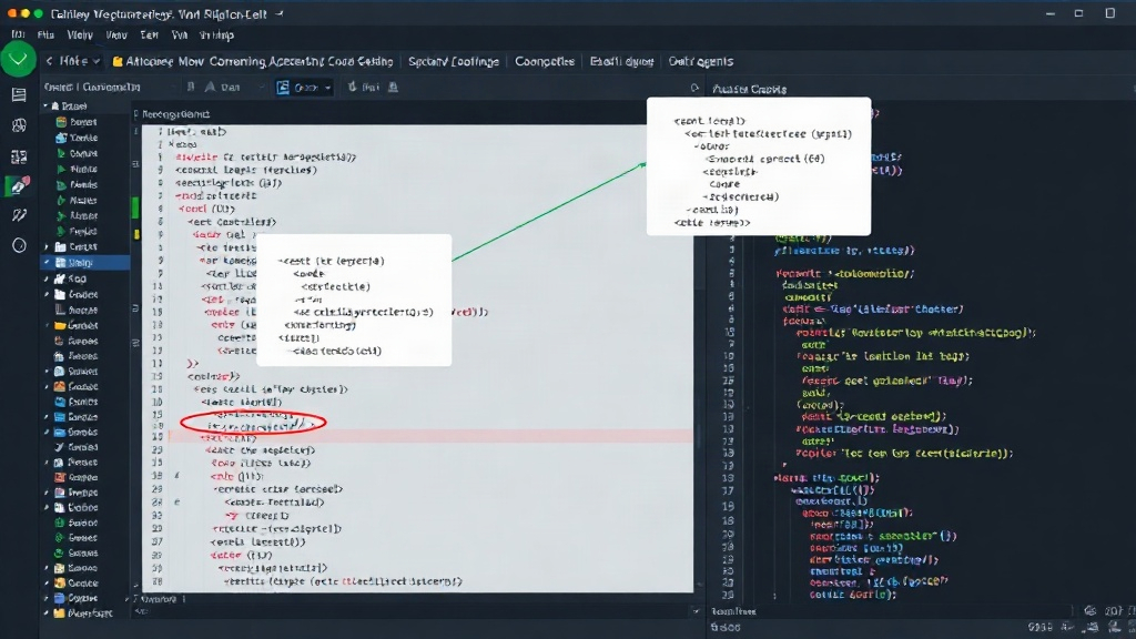 Conceptual diagram showing AI agents managing code refactoring and dependency updates