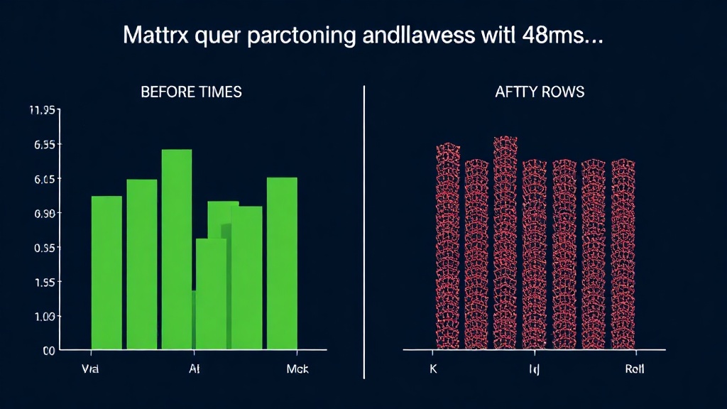 Comparison of KPI query times before and after architectural changes at Mattrx.