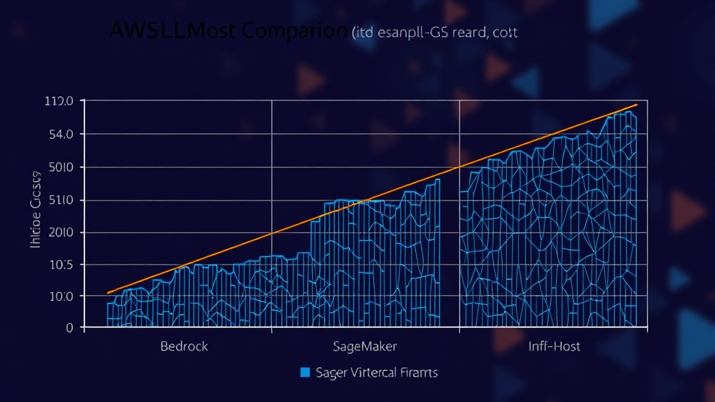 Example cost comparison graph showing Bedrock, SageMaker, and EKS costs at varying inference volumes.