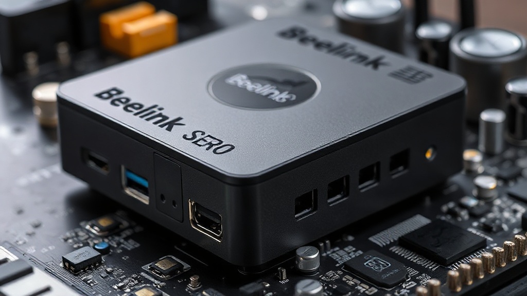 Beelink SER10 Max Mini PC front view showcasing its compact design and ports