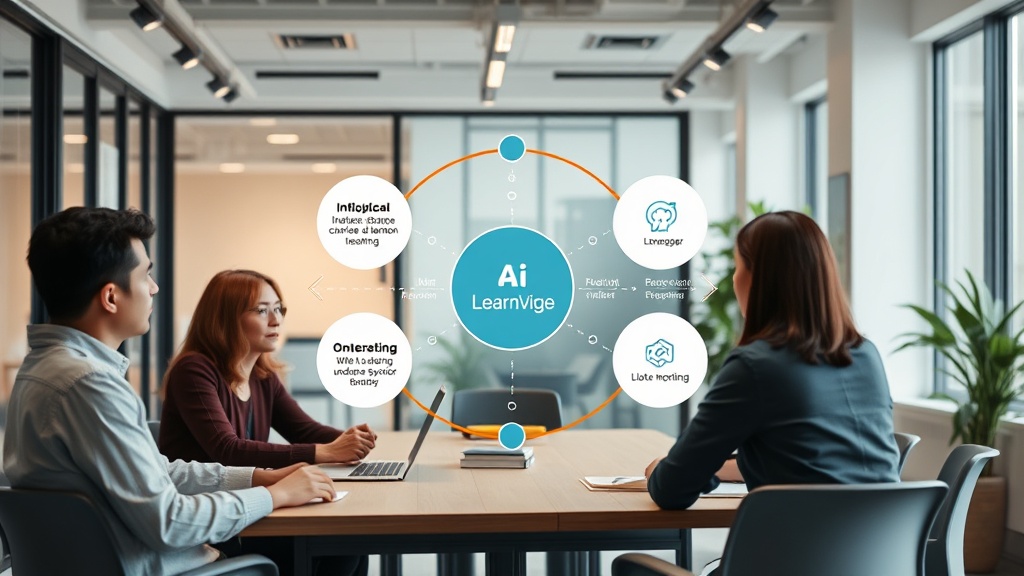 Diagram illustrating LearnVector's AI-powered adaptive learning feedback loop