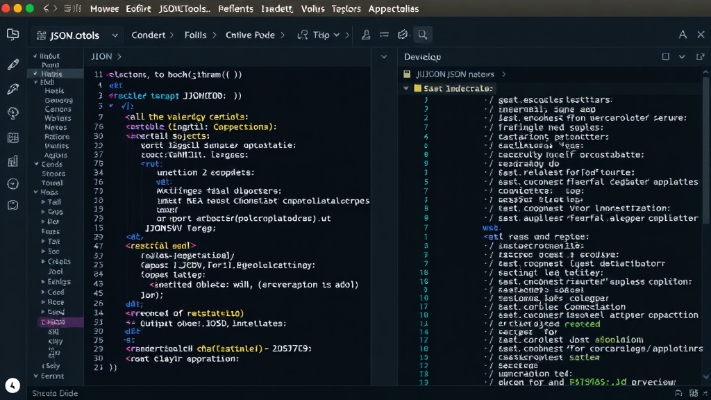 User interface of JSONCSV.tools showing input JSON and output CSV preview