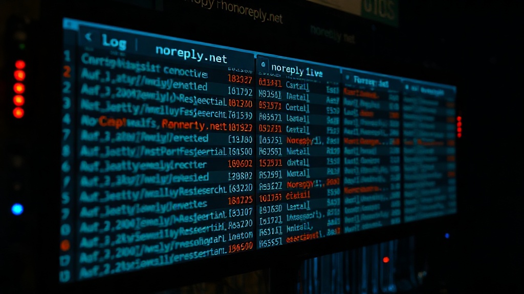 Screenshot of a log showing various company emails sent to noreply.net