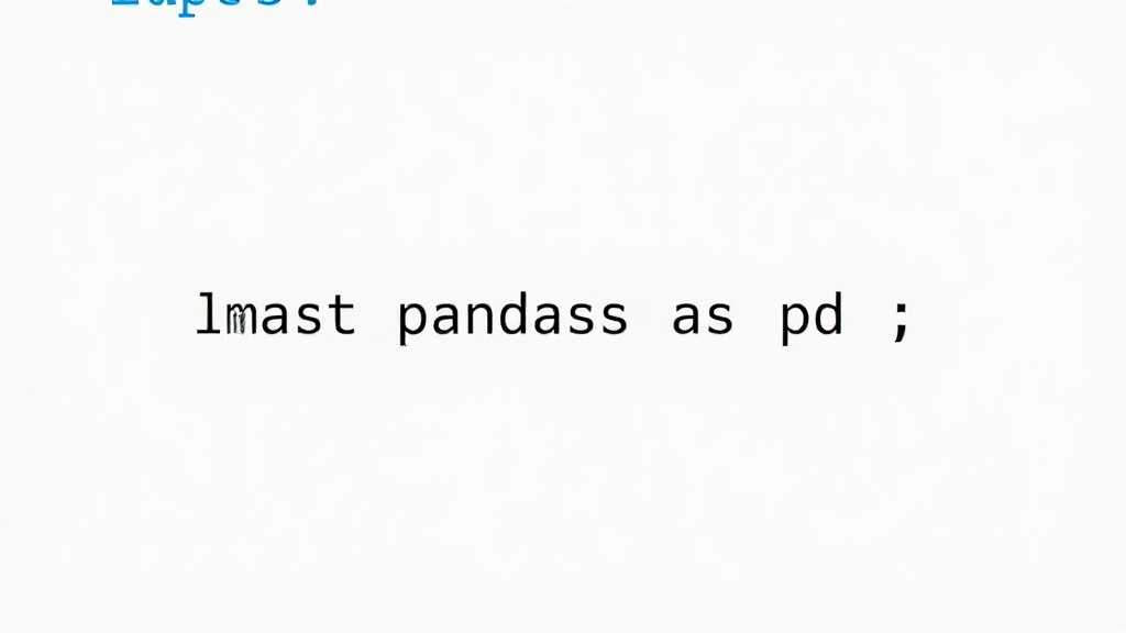 Python code snippet showing the import pandas as pd statement