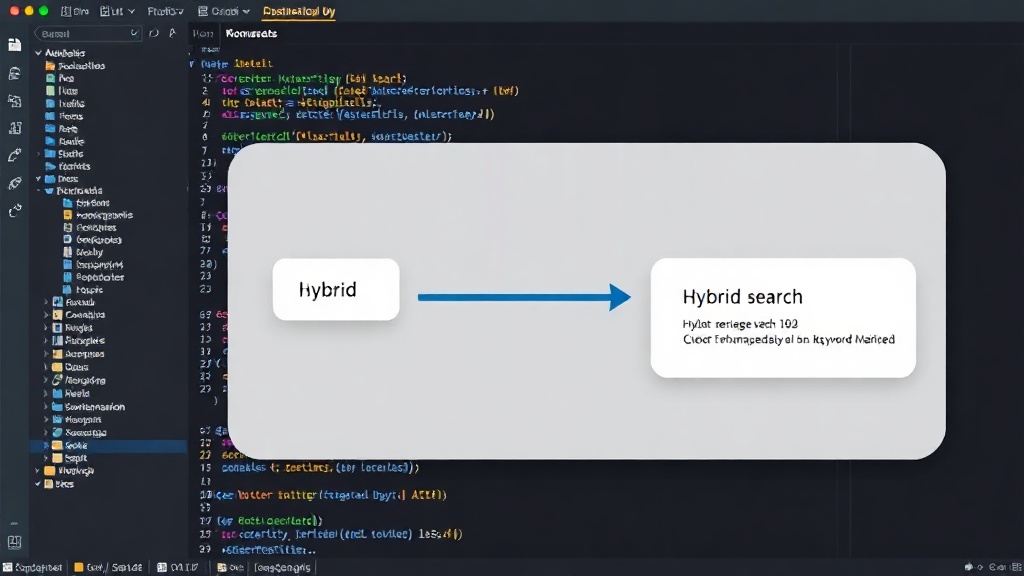 Diagram illustrating hybrid search combining vector embeddings and keyword matching