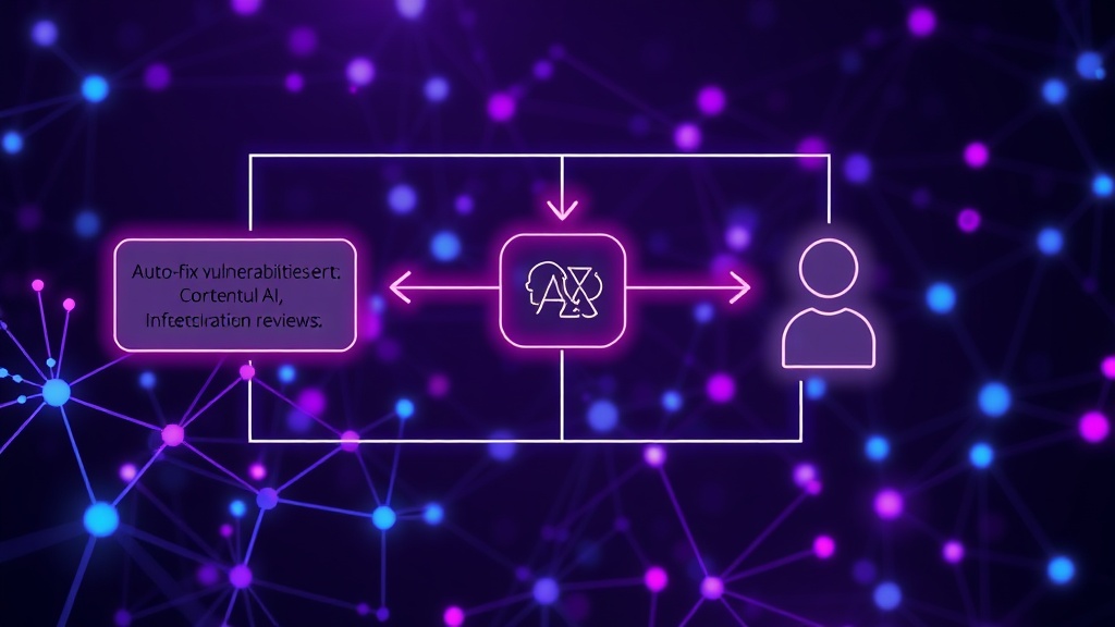 Diagram illustrating the flow from vulnerability alert to contextual AI investigation and human review