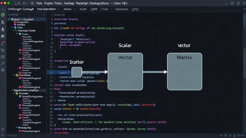 Conceptual diagram illustrating a unified processor pipeline handling scalar, vector, and matrix operations.