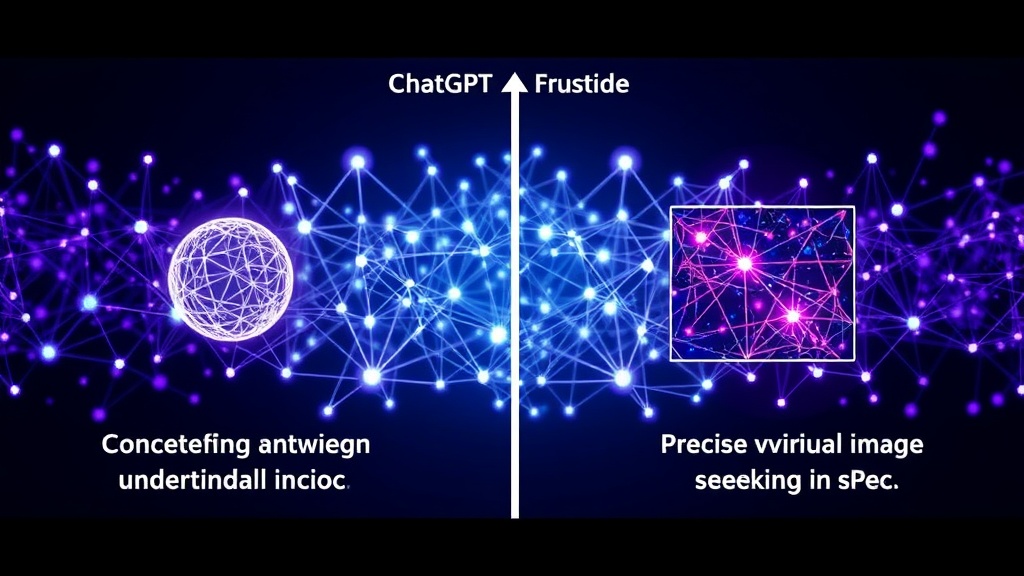 Diagram illustrating the difference between conceptual understanding and precise visual replication in AI image generation