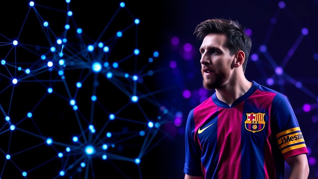 Example of a generic AI-generated image of Lionel Messi versus a user's desired stylized output