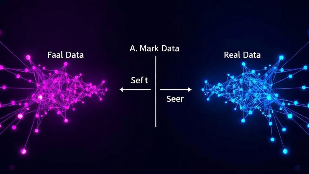 Diagram illustrating the breakdown of fabricated vs. real data in an AI benchmark set