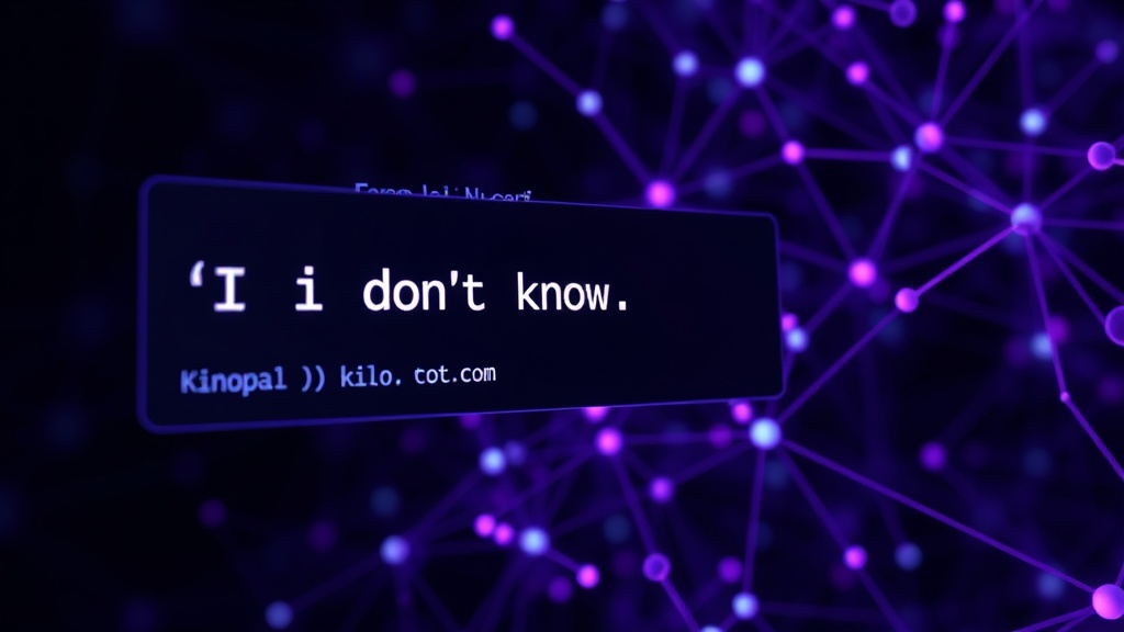 Developer's terminal showing the 'kilo' tool outputting an 'I don't know' response