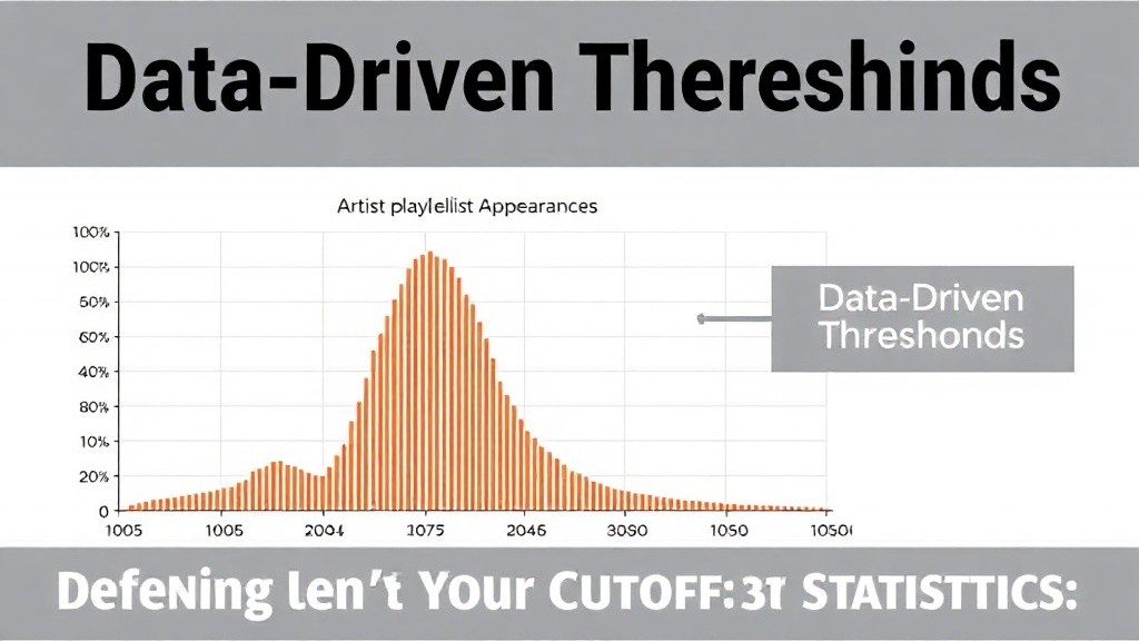 Histogram of artist playlist appearances showing a long-tail distribution