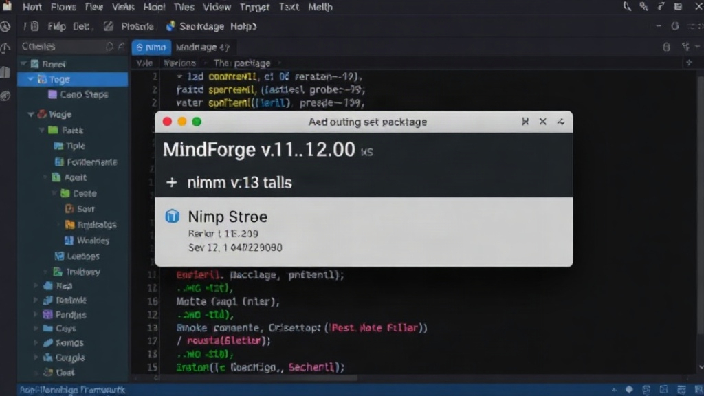 MindForge v12.0.0 npm package listing showing version and tags