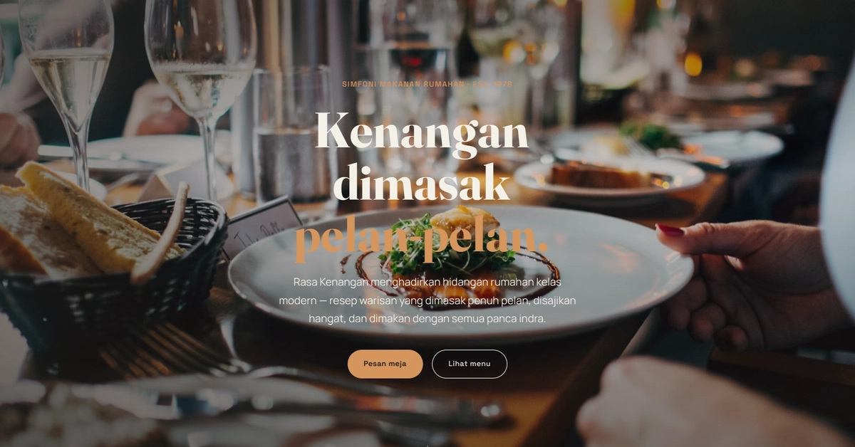 Rasa Kenangan: Vanilla JS Powers Immersive Indonesian Restaurant Landing Page
