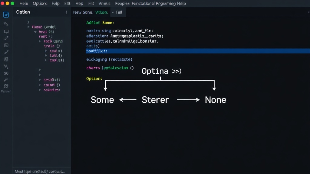 Diagram illustrating the Option type in TypeScript with Some and None cases