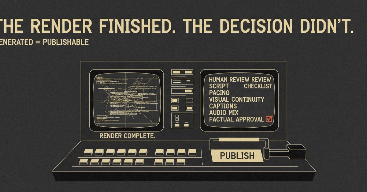 AI Video Pipelines Need Gates to Prevent Costly Render Errors