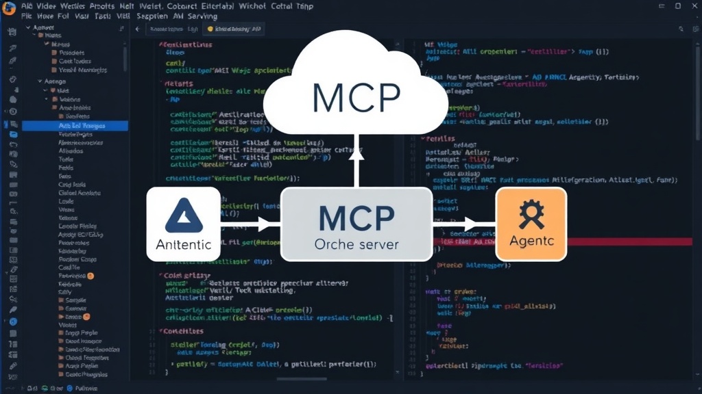 Diagram illustrating the MCP server acting as an orchestration layer between AI agents and Anthropic's Messages API.