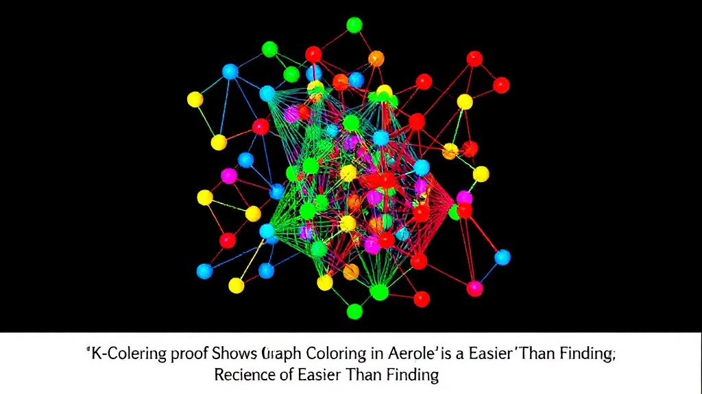 A visual representation of a graph with vertices colored using k colors, illustrating the k-coloring problem.