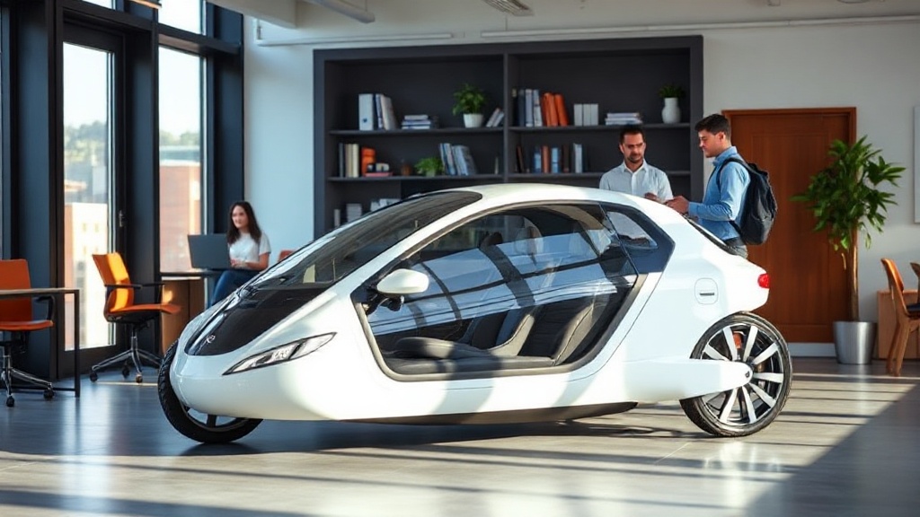 Aptera's distinctive three-wheeled solar electric vehicle design