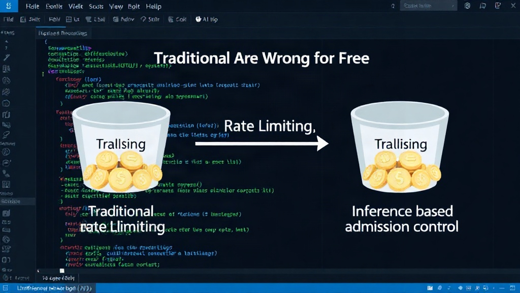 Diagram contrasting traditional rate limiting with inference-based admission control