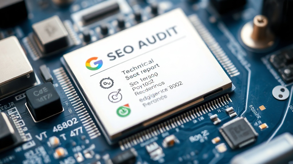 Screenshot of a technical SEO audit report highlighting key performance indicators.