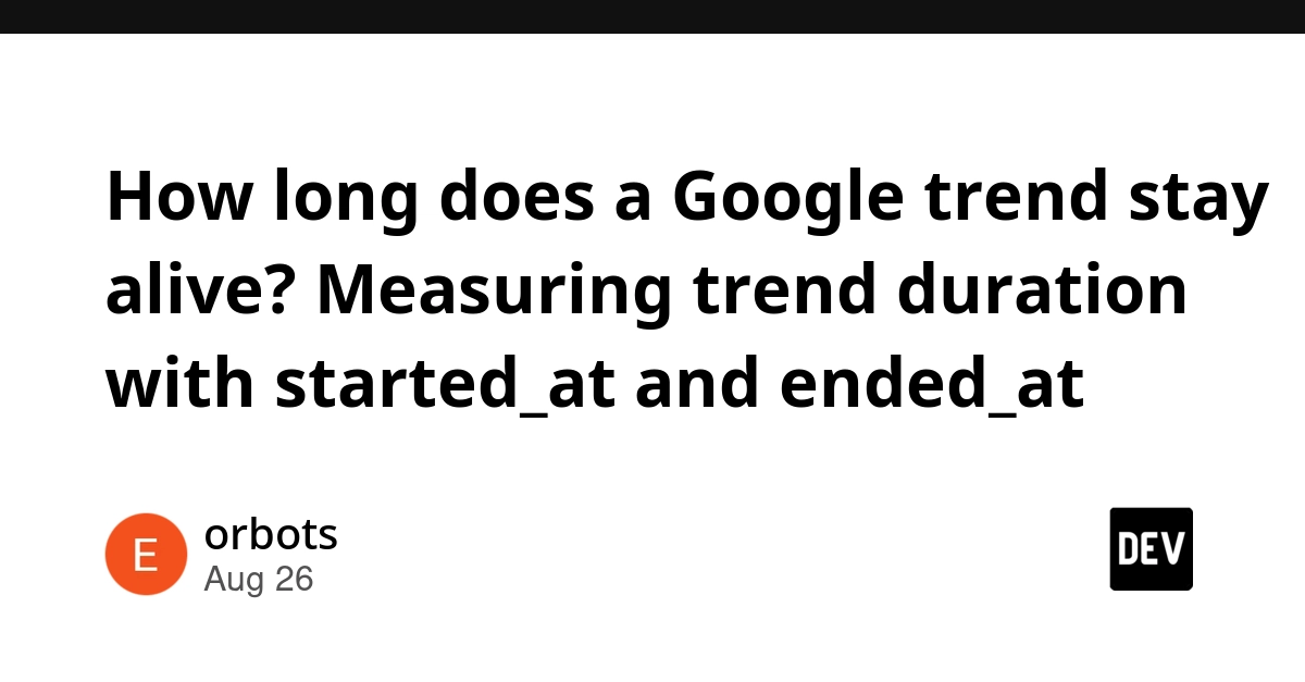 Google Trends Lifespan Measured: How Long Do Trends Actually Last?
