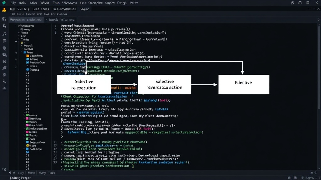Diagram illustrating the selective re-execution pipeline in Real-Time LuaTeX.