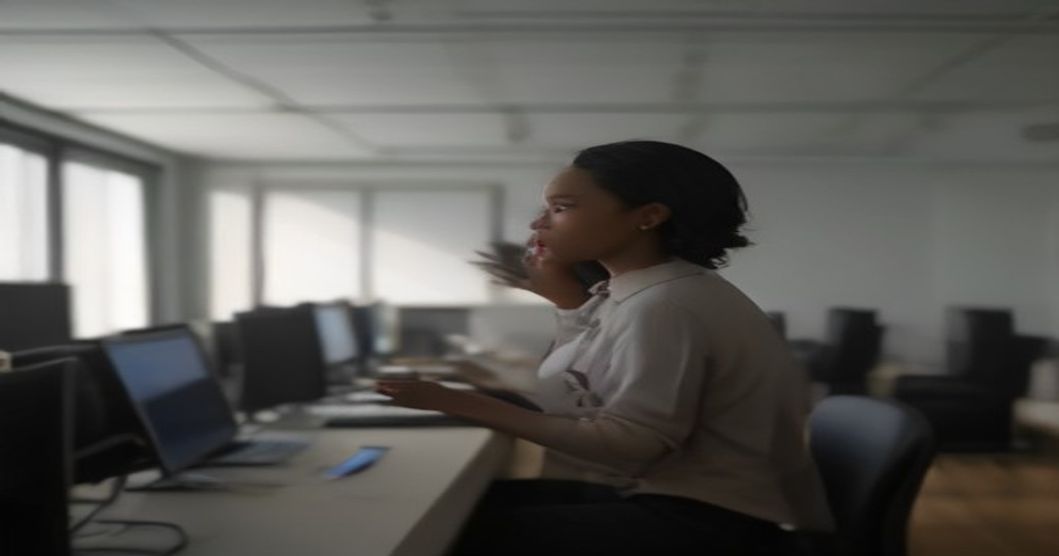 Software engineer Mary Macharia, founder of SHEinnov8, speaking at a tech event.