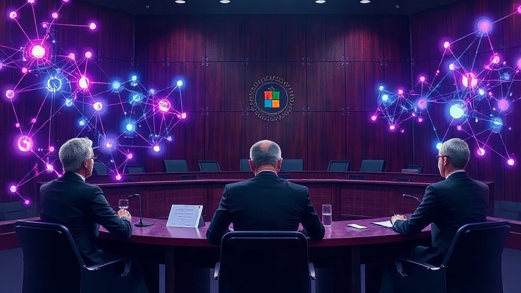 Courtroom illustration depicting legal representatives during a hearing in a high-profile copyright infringement case.