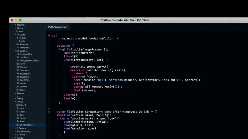 Python code snippet demonstrating PyTorch model definition for AI
