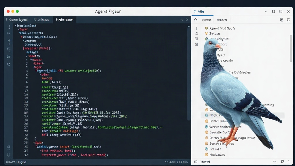 Agent Pigeon CLI generating a flight report in a terminal window