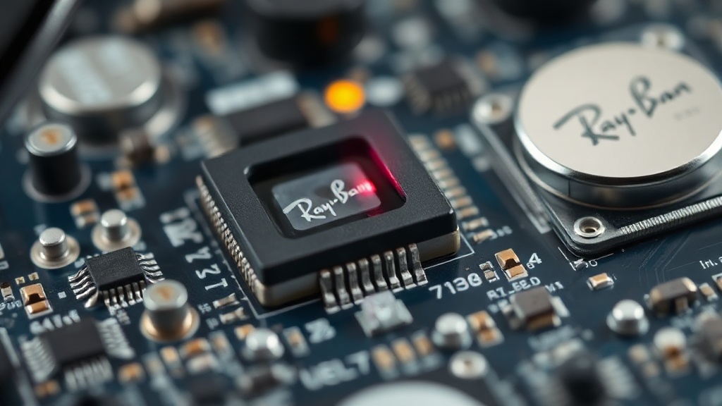 Ray-Ban Meta smart glasses with visible camera lens and indicator light