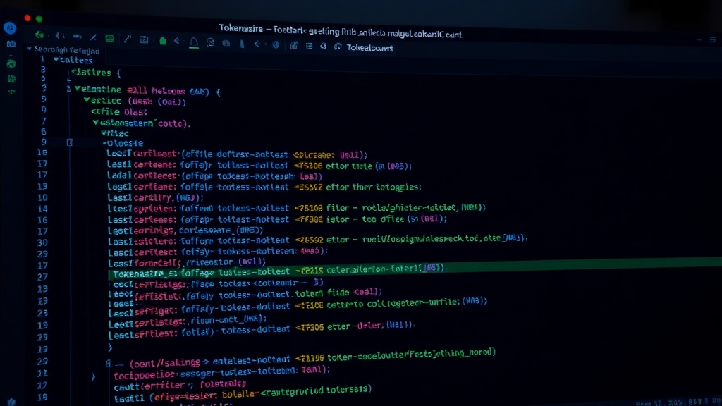 Tokenazire CLI output showing color-coded token counts per file