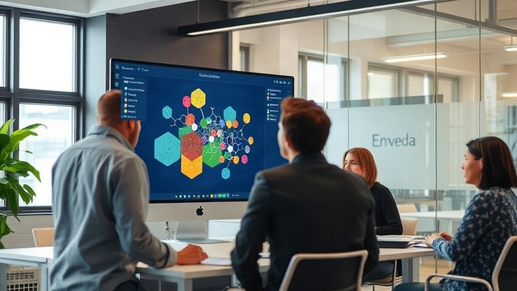 Enveda's AI platform visually representing the analysis of natural compounds for drug discovery