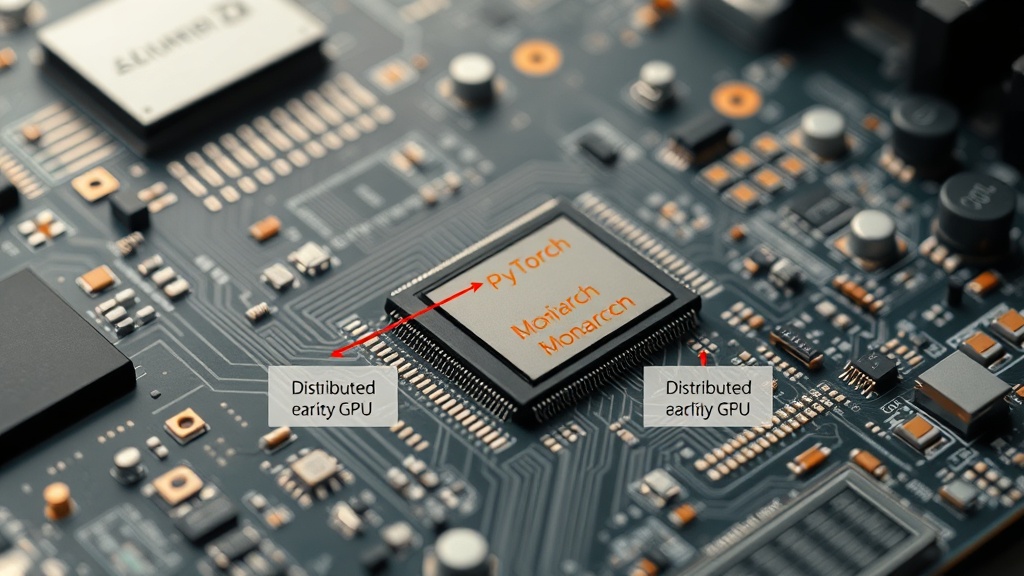 Diagram illustrating PyTorch Monarch's distributed training architecture on AMD GPUs